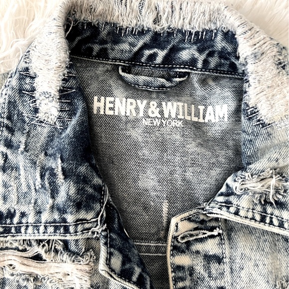 Henry & William New York Jean Cut Off Vest Size Medium - Picture 4 of 4